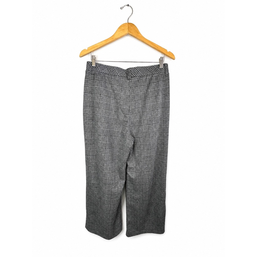 Halara Pants Womens L Gray Plaid Wide Leg High Waist Pleated Stretch NWT - Picture 3 of 5